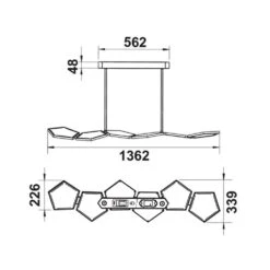 LUMICA Cingue LED Länge 1362 Mm, 60 Watt -Spulen Pro Verkauf lumica cingue led laenge 1362 mm 60 watt3