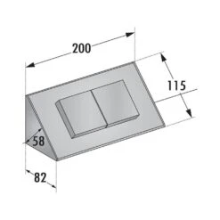 Thebo Mira WA1, Aufbausteckdosenelement, Edelstahl -Spulen Pro Verkauf mira wa1 aufbausteckdosenelement edelstahl3