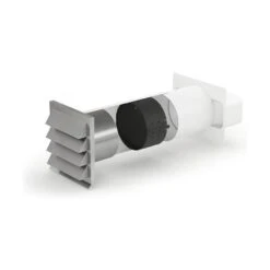 Naber COMPAIR Mauerkasten E-Jal Flow 150 Inkl. THERMOBOX, Jalousie Edelstahl, Innen Rechteck-Anschluss