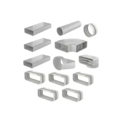 Naber COMPAIR System Ø 150 Prime Flachkanal Set-2, Hellgrau