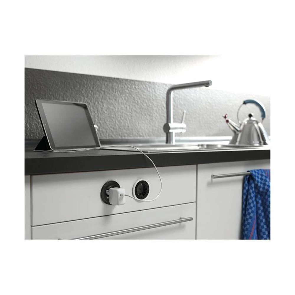 Naber Pix Einzelsteckdose, Mit Französischer Steckdose 2 Naber Pix Einzelsteckdose, Mit Französischer Steckdose – Bild 2