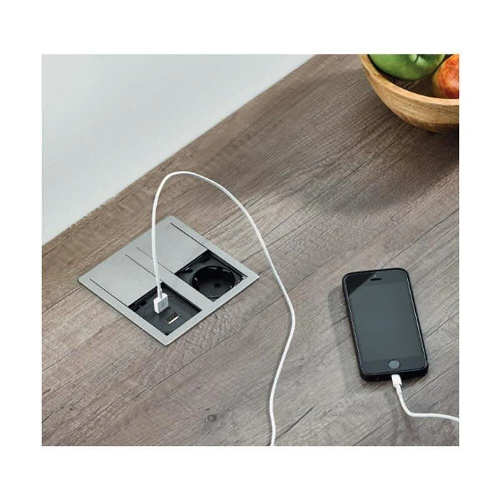 Naber Plaza 2, Einbausteckdosenelement, Mit 2 Schuko-Steckdosen 2 Naber Plaza 2, Einbausteckdosenelement, Mit 2 Schuko-Steckdosen – Bild 2