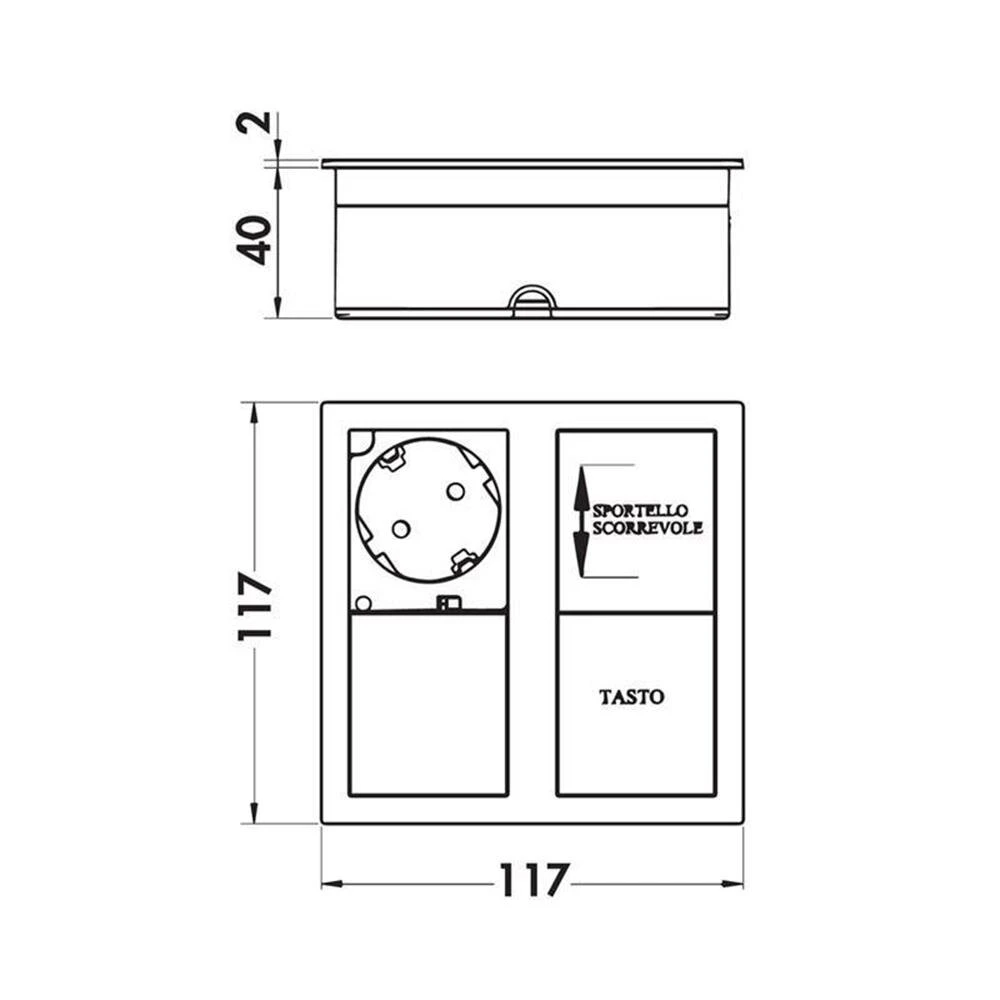 Naber Plaza 2, Einbausteckdosenelement, Mit 2 Schuko-Steckdosen 4 Naber Plaza 2, Einbausteckdosenelement, Mit 2 Schuko-Steckdosen – Bild 4