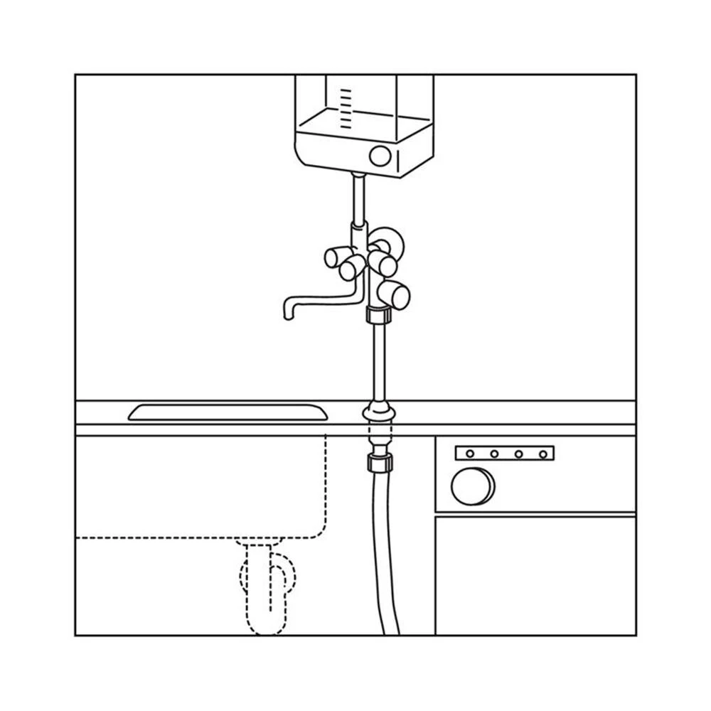 Naber Spülendurchführung, Eckventil, Ø 12 Mm, Chrom 2 Naber Spülendurchführung, Eckventil, Ø 12 Mm, Chrom – Bild 2