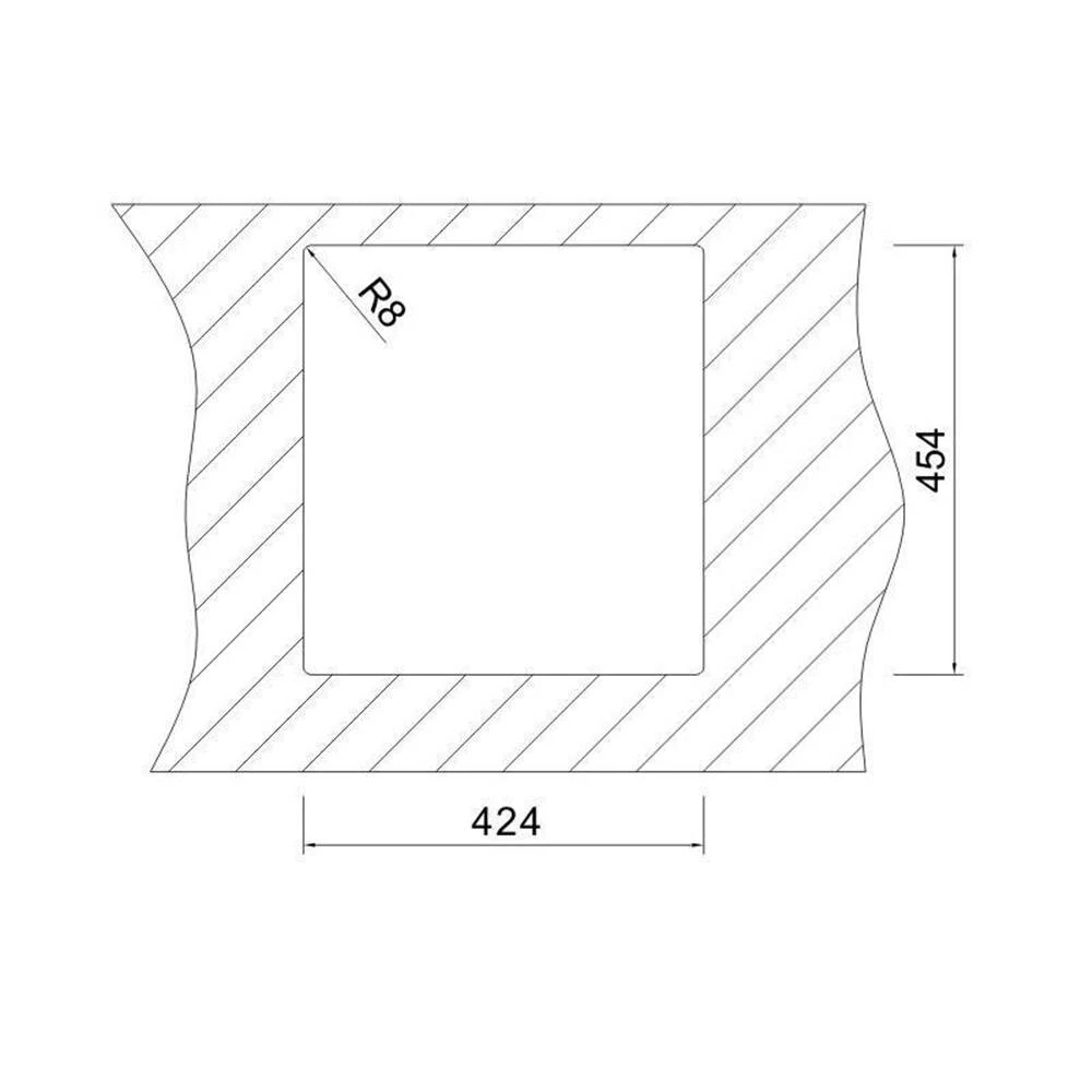 Oulin Einbauspüle OL0313 (440 X 470) 1 B 3 Oulin Einbauspüle OL0313 (440 X 470) 1 B – Bild 3
