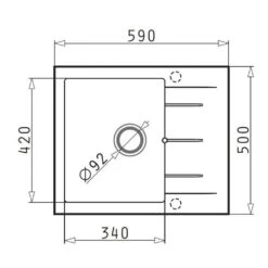 Pyramis Einbauspüle ALAZIA (59x50) 1B 1D Pyragranite -Spulen Pro Verkauf pyramis einbauspuele alazia 59x50 1b 1d pyragranite3