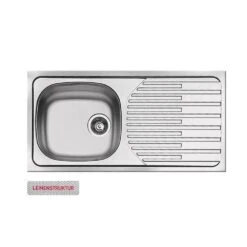 Pyramis Einbauspüle ET33 FORK Edelstahl Leinen