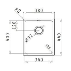 Pyramis Einbauspüle LYDIA (34X40) 1B Edelstahl FB -Spulen Pro Verkauf pyramis einbauspuele lydia 34x40 1b edelstahl fb4
