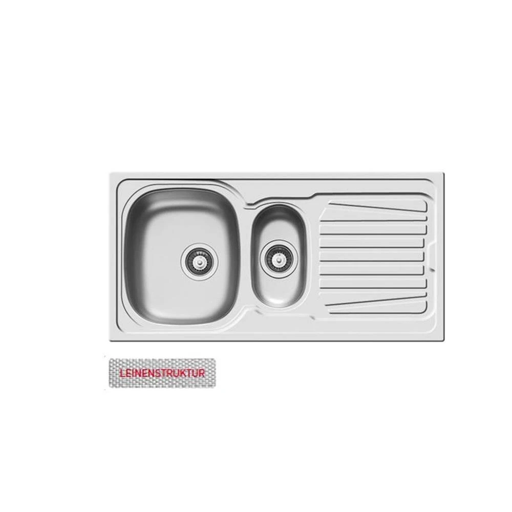 Pyramis Einbauspüle SPARTA (100X50) 1 1/2B 1 D Leinen 1 Pyramis Einbauspüle SPARTA (100X50) 1 1/2B 1 D Leinen