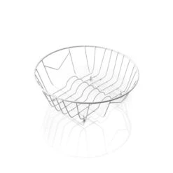 Pyramis Geschirrkorb Rund, Weiß, Für Becken Ø 38,5 Cm