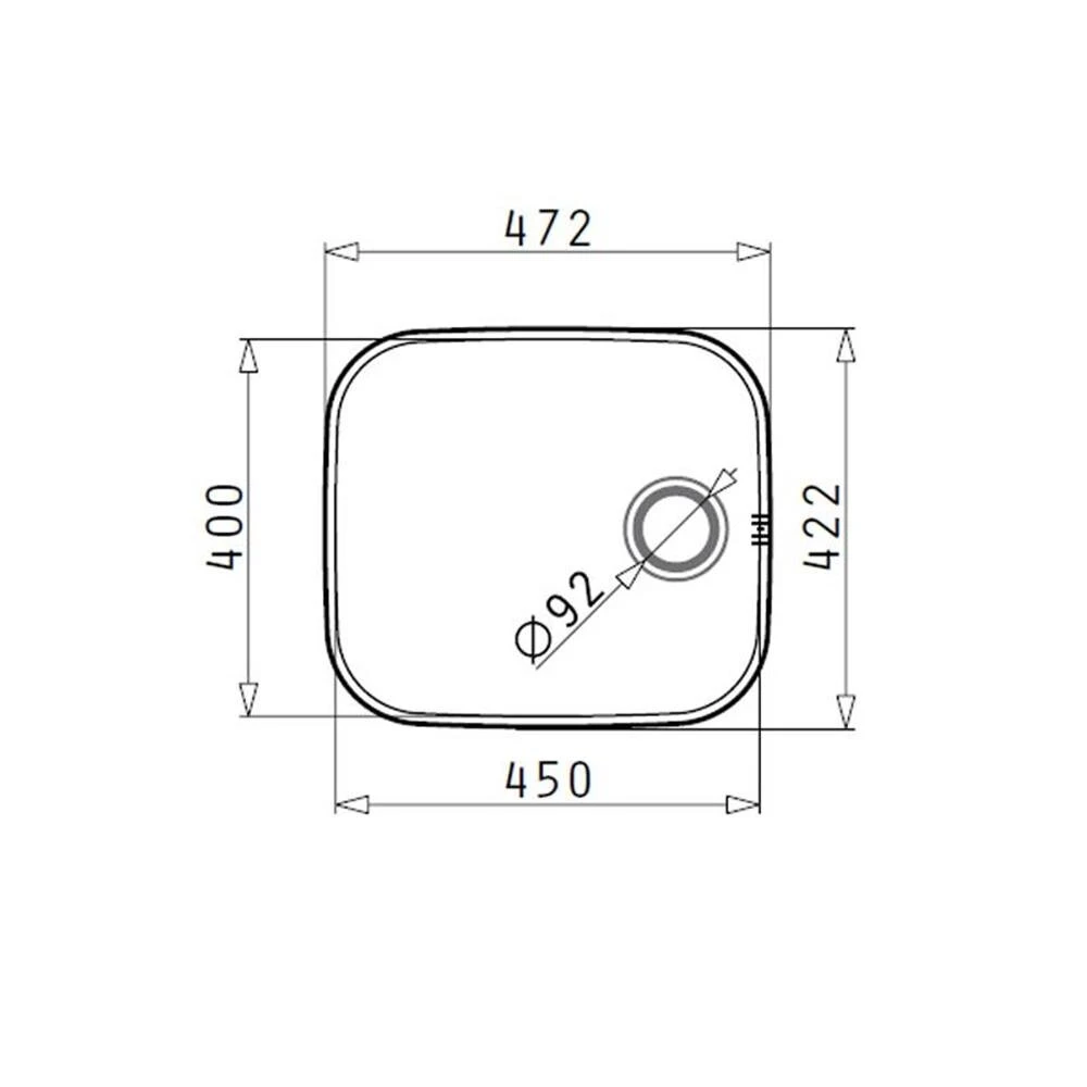 Pyramis Unterbaubecken IRIS (45X40) UB 3 Pyramis Unterbaubecken IRIS (45X40) UB – Bild 3