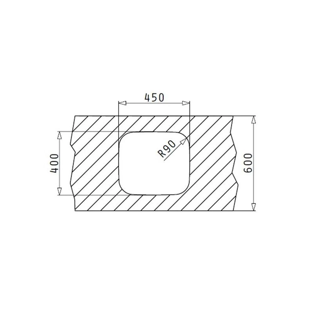 Pyramis Unterbaubecken IRIS (45X40) UB 4 Pyramis Unterbaubecken IRIS (45X40) UB – Bild 4