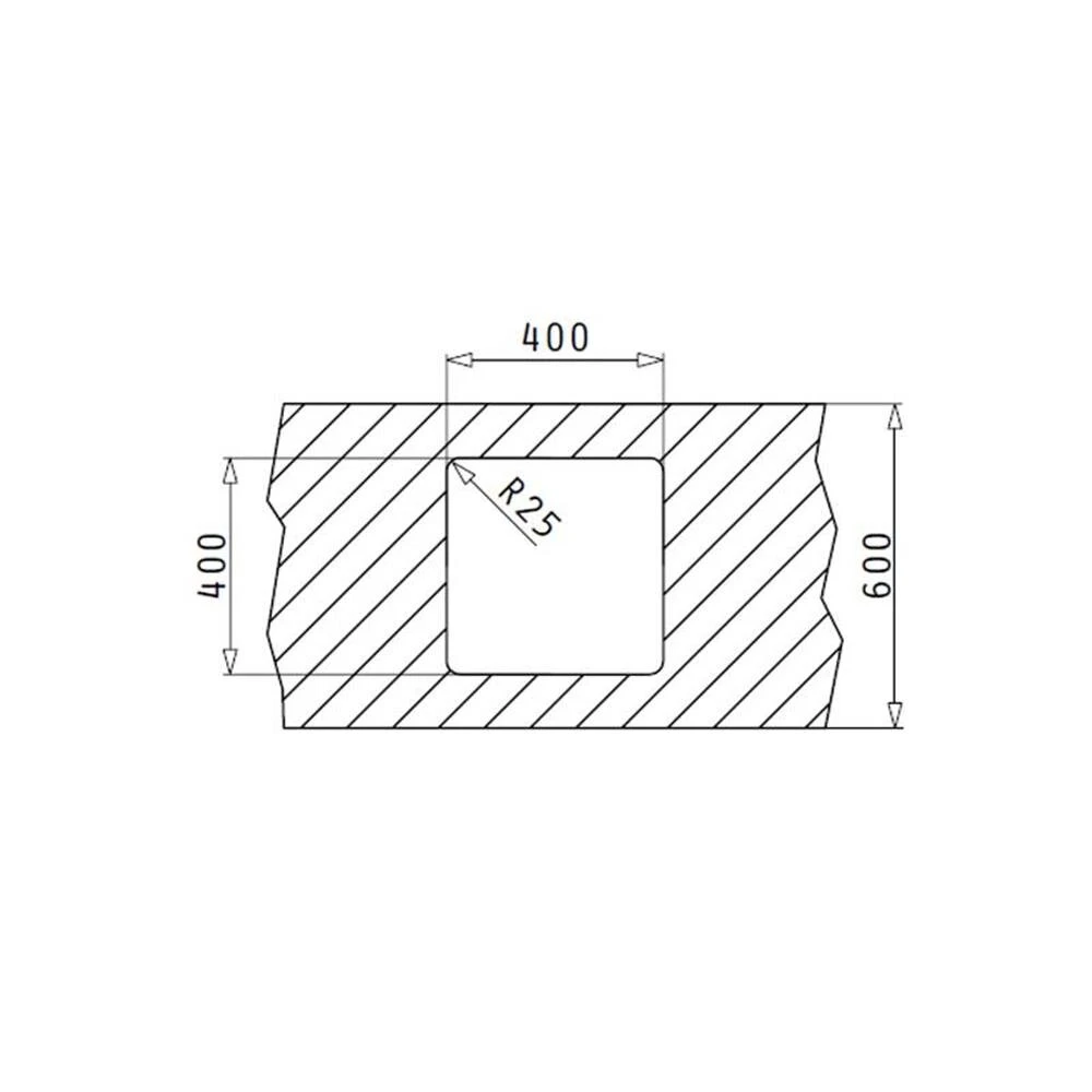 Pyramis Unterbaubecken LUME (40X40) UB Edelstahl 4 Pyramis Unterbaubecken LUME (40X40) UB Edelstahl – Bild 4