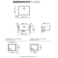Schock Einbauspüle Cristadur Greenwich N-100 L A -Spulen Pro Verkauf schock einbauspuele cristadur greenwich n 100 l a3