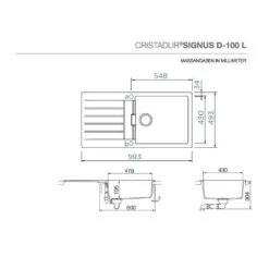 Schock Einbauspüle Cristadur Signus D-100 L FB Flächenbündig Einbaubar -Spulen Pro Verkauf schock einbauspuele cristadur signus d 100 l fb flaechenbuendig einbaubar4