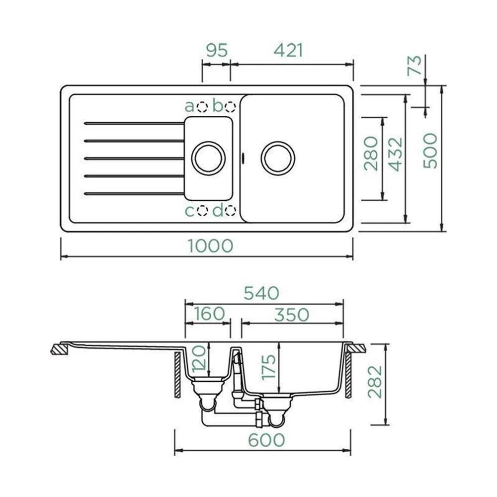Schock Einbauspüle Cristadur Toledo D-150 A 3 Schock Einbauspüle Cristadur Toledo D-150 A – Bild 3