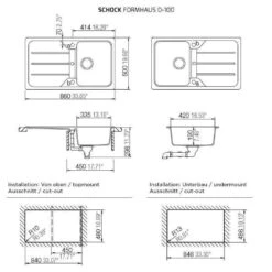 Schock Einbauspüle Cristalite Formhaus D-100 A, Farbe Nero (GNE), Exzenterbedienung -Spulen Pro Verkauf schock einbauspuele cristalite formhaus d 100 a farbe nero gne exzenterbedienung7
