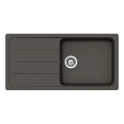 Schock Einbauspüle Cristalite Formhaus D-100 L A GAS Asphalt Exzenterbedienung