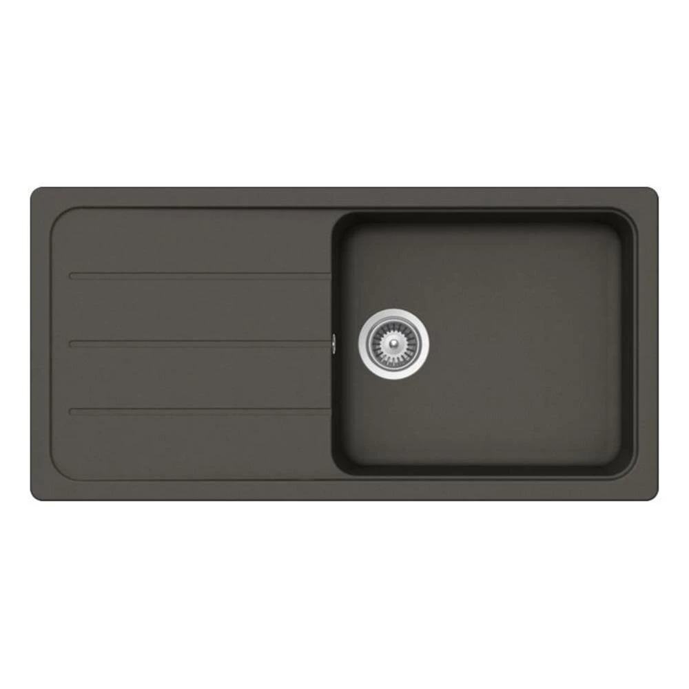 Schock Einbauspüle Cristalite Formhaus D-100 L A GAS Asphalt Exzenterbedienung 1 Schock Einbauspüle Cristalite Formhaus D-100 L A GAS Asphalt Exzenterbedienung