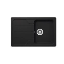 Schock Einbauspüle Cristalite Formhaus D-100 S A Onyx GON Exzenterbedienung