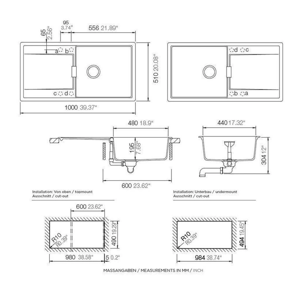 Schock Unterbauspüle Cristadur Mono D-100 L U 3 Schock Unterbauspüle Cristadur Mono D-100 L U – Bild 3