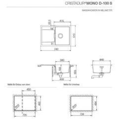 Schock Unterbauspüle Cristadur Mono D-100 S U 6 Schock Unterbauspüle Cristadur Mono D-100 S U -Spulen Pro Verkauf schock unterbauspuele cristadur mono d 100 s u3