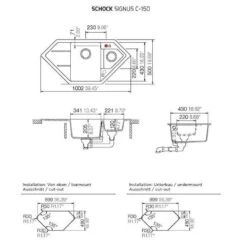 Schock Unterbauspüle Cristadur Signus C-150 U -Spulen Pro Verkauf schock unterbauspuele cristadur signus c 150 u3