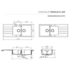 Schock Unterbauspüle Cristadur Signus D-200 U -Spulen Pro Verkauf schock unterbauspuele cristadur signus d 200 u3