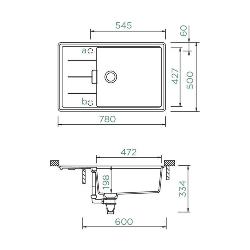 Schock Unterbauspüle Cristadur Tia D-100LS U 3 Schock Unterbauspüle Cristadur Tia D-100LS U – Bild 3