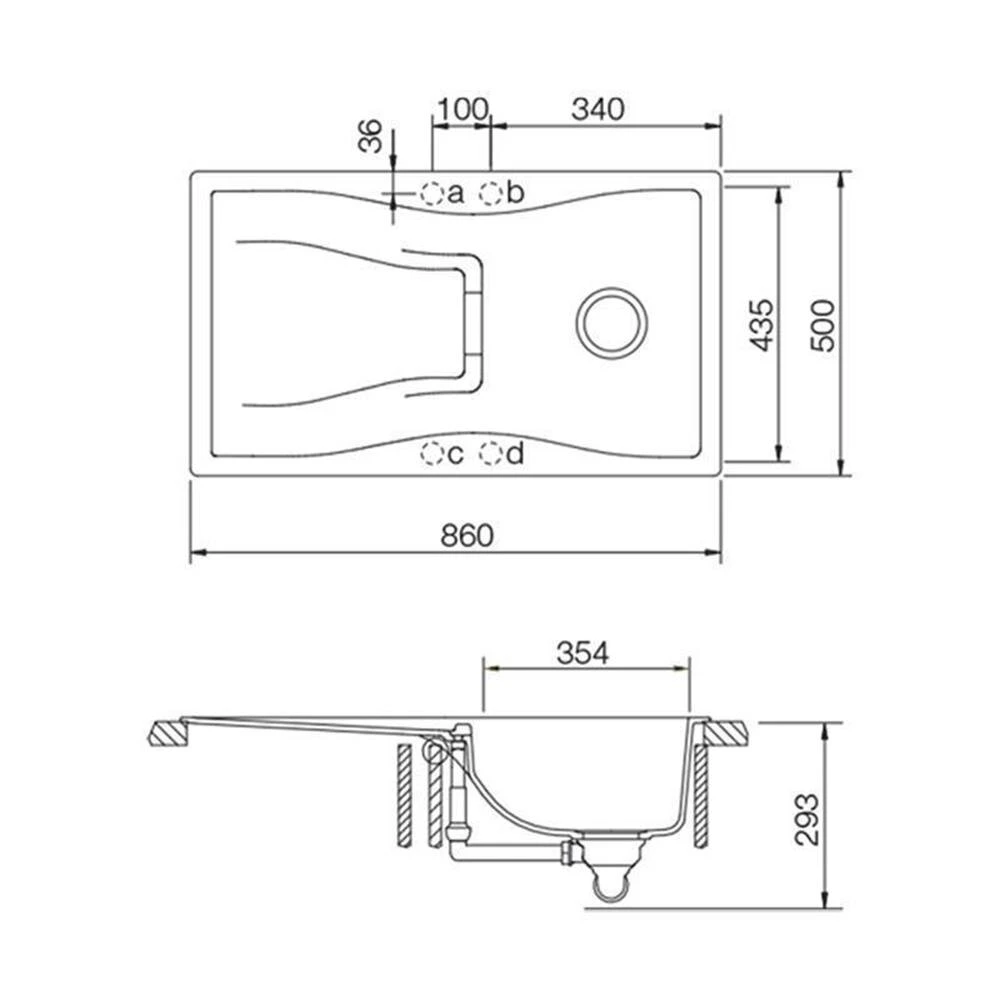 Schock Unterbauspüle Cristadur Waterfall D-100 U 3 Schock Unterbauspüle Cristadur Waterfall D-100 U – Bild 3