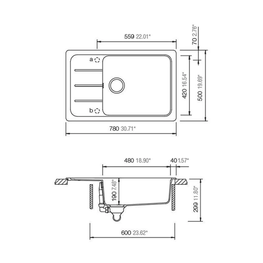 Schock Unterbauspüle Cristalite Formhaus D-100 LS U 3 Schock Unterbauspüle Cristalite Formhaus D-100 LS U – Bild 3