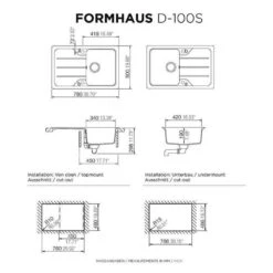 Schock Unterbauspüle Cristalite Formhaus D-100 S U 6 Schock Unterbauspüle Cristalite Formhaus D-100 S U -Spulen Pro Verkauf schock unterbauspuele cristalite formhaus d 100 s u3