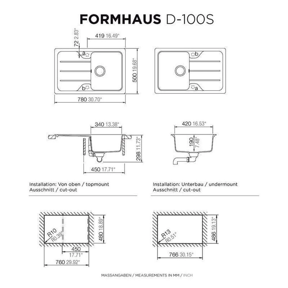 Schock Unterbauspüle Cristalite Formhaus D-100 S U 3 Schock Unterbauspüle Cristalite Formhaus D-100 S U – Bild 3