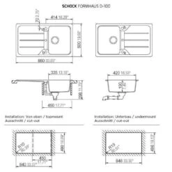 Schock Unterbauspüle Cristalite Formhaus D-100 U -Spulen Pro Verkauf schock unterbauspuele cristalite formhaus d 100 u3