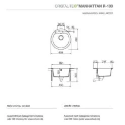Schock Unterbauspüle Cristalite Manhattan R-100 U -Spulen Pro Verkauf schock unterbauspuele cristalite manhattan r 100 u3
