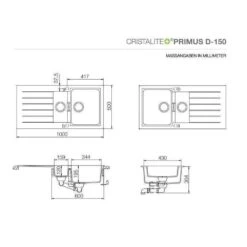 Schock Unterbauspüle Cristalite Primus D-150 U -Spulen Pro Verkauf schock unterbauspuele cristalite primus d 150 u3