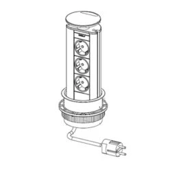 Schulte EVOline Port, Versenkbares Steckdosenelement, Mit 3 Schuko-Steckdosen, Deckel Kunststoff/silberfarben -Spulen Pro Verkauf schulte evoline port versenkbares steckdosenelement mit 3 schuko steckdosen deckel kunststoff silberfarben3