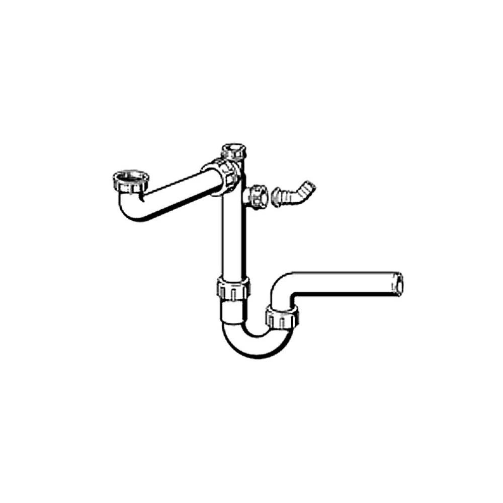 Set Raumspar-Siphon / Geruchverschluss 1 1/2" X 40 Mm, Mit 1 Geräteanschluss 2 Set Raumspar-Siphon / Geruchverschluss 1 1/2" X 40 Mm, Mit 1 Geräteanschluss – Bild 2