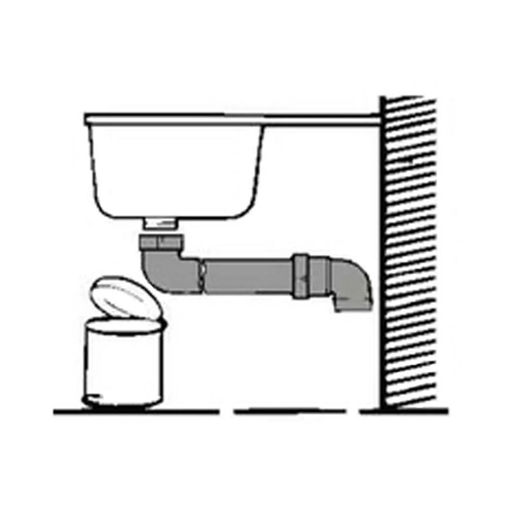 Set Raumspar-Siphon / Geruchverschluss 1 1/2" X 40 Mm, Mit 2 Geräteanschlüssen 3 Set Raumspar-Siphon / Geruchverschluss 1 1/2" X 40 Mm, Mit 2 Geräteanschlüssen – Bild 3