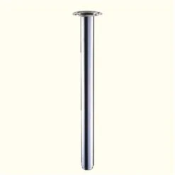 Stützfuß/Tischbein 710 Mm Hoch, D=100 Mm, Edelstahl-Optik