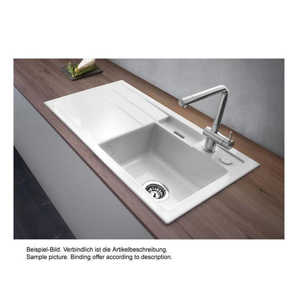 Systemceram Einbauspüle KeraDomo Bela 100 Becken Links 2 Systemceram Einbauspüle KeraDomo Bela 100 Becken Links – Bild 2