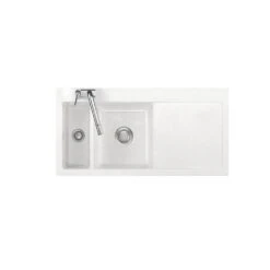 Systemceram Einbauspüle KeraDomo MERA 100 F Becken Links Flächenbündig