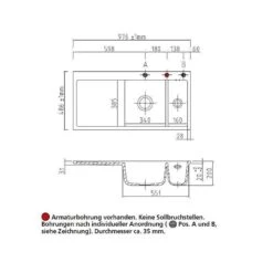Systemceram Einbauspüle KeraDomo MERA 100 F Becken Rechts Flächenbündig -Spulen Pro Verkauf systemceram einbauspuele keradomo mera 100 f becken rechts flaechenbuendig3