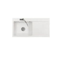 Systemceram Einbauspüle KeraDomo MERA 100 SL F Becken Links Flächenbündig