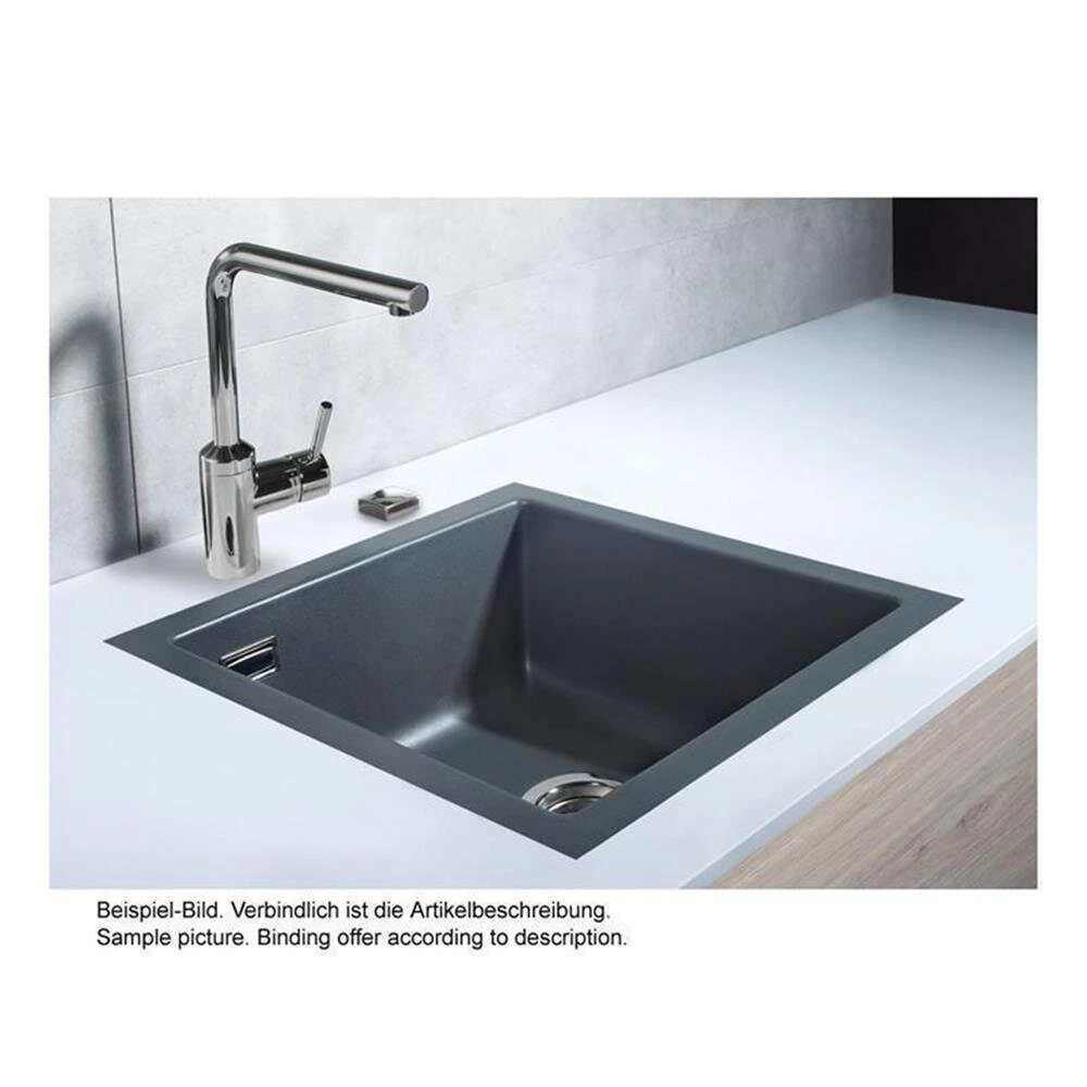 Systemceram Einbauspüle KeraDomo Mera 46 F/o Flächenbündig Einbaubar 2 Systemceram Einbauspüle KeraDomo Mera 46 F/o Flächenbündig Einbaubar – Bild 2