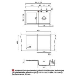 Systemceram Einbauspüle KeraDomo MERA 90 Becken Rechts -Spulen Pro Verkauf systemceram einbauspuele keradomo mera 90 becken rechts3