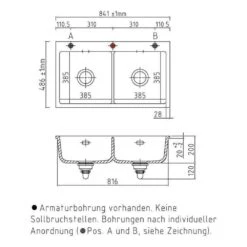 Systemceram Einbauspüle KeraDomo MERA TWIN F Flächenbündig Einbaubar -Spulen Pro Verkauf systemceram einbauspuele keradomo mera twin f flaechenbuendig einbaubar3