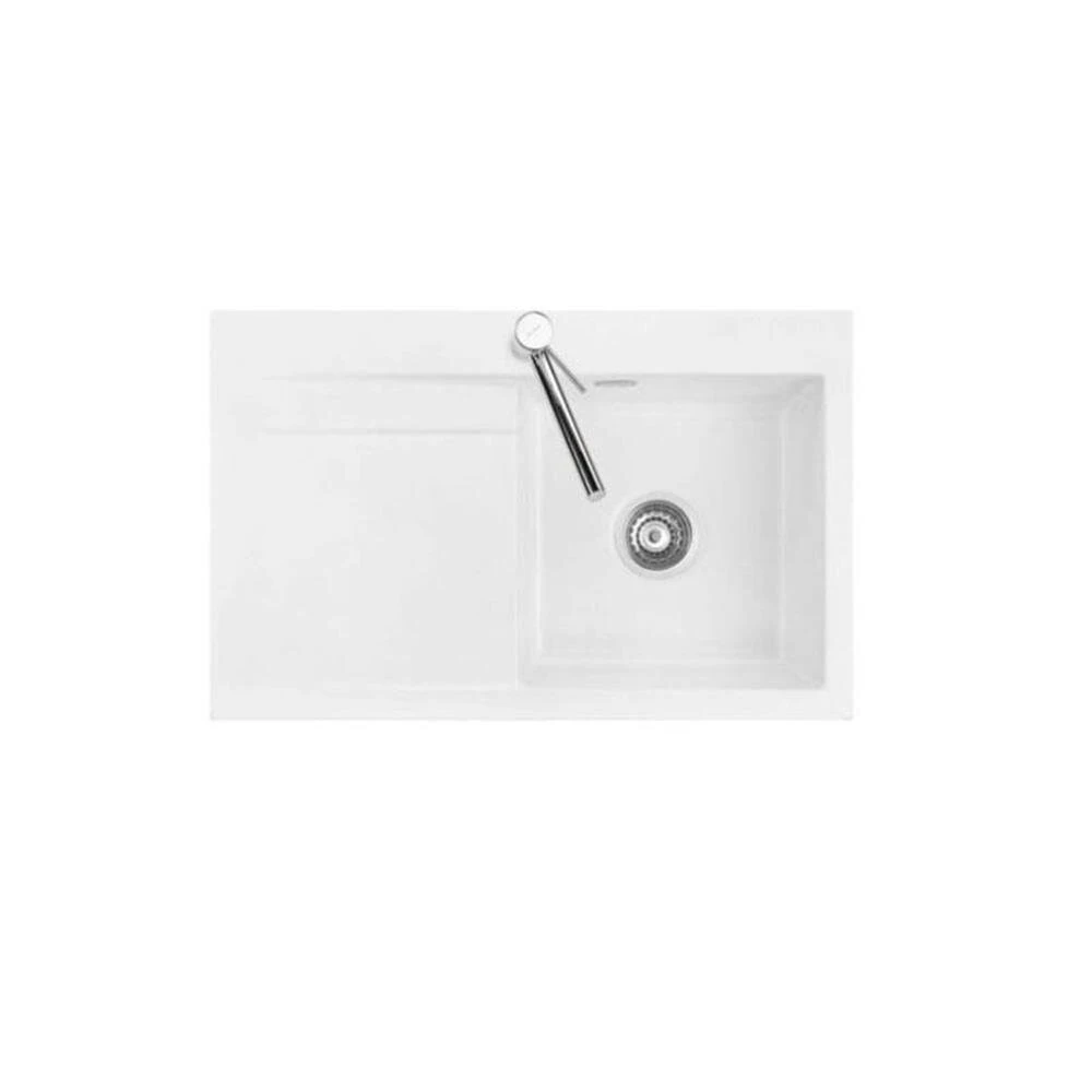 Systemceram Einbauspüle KeraDomo STEMA 80 F Flächenbündig Becken Rechts 1 Systemceram Einbauspüle KeraDomo STEMA 80 F Flächenbündig Becken Rechts