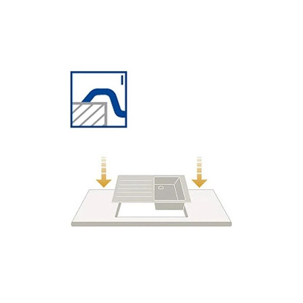 Systemceram Einbauspüle KeraDomo STEMA 86 SL Becken Rechts 4 Systemceram Einbauspüle KeraDomo STEMA 86 SL Becken Rechts – Bild 4