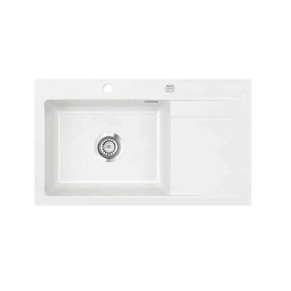 Systemceram Einbauspüle KeraDomo STEMA 86 SL F Becken Links Flächenbündig 1 Systemceram Einbauspüle KeraDomo STEMA 86 SL F Becken Links Flächenbündig